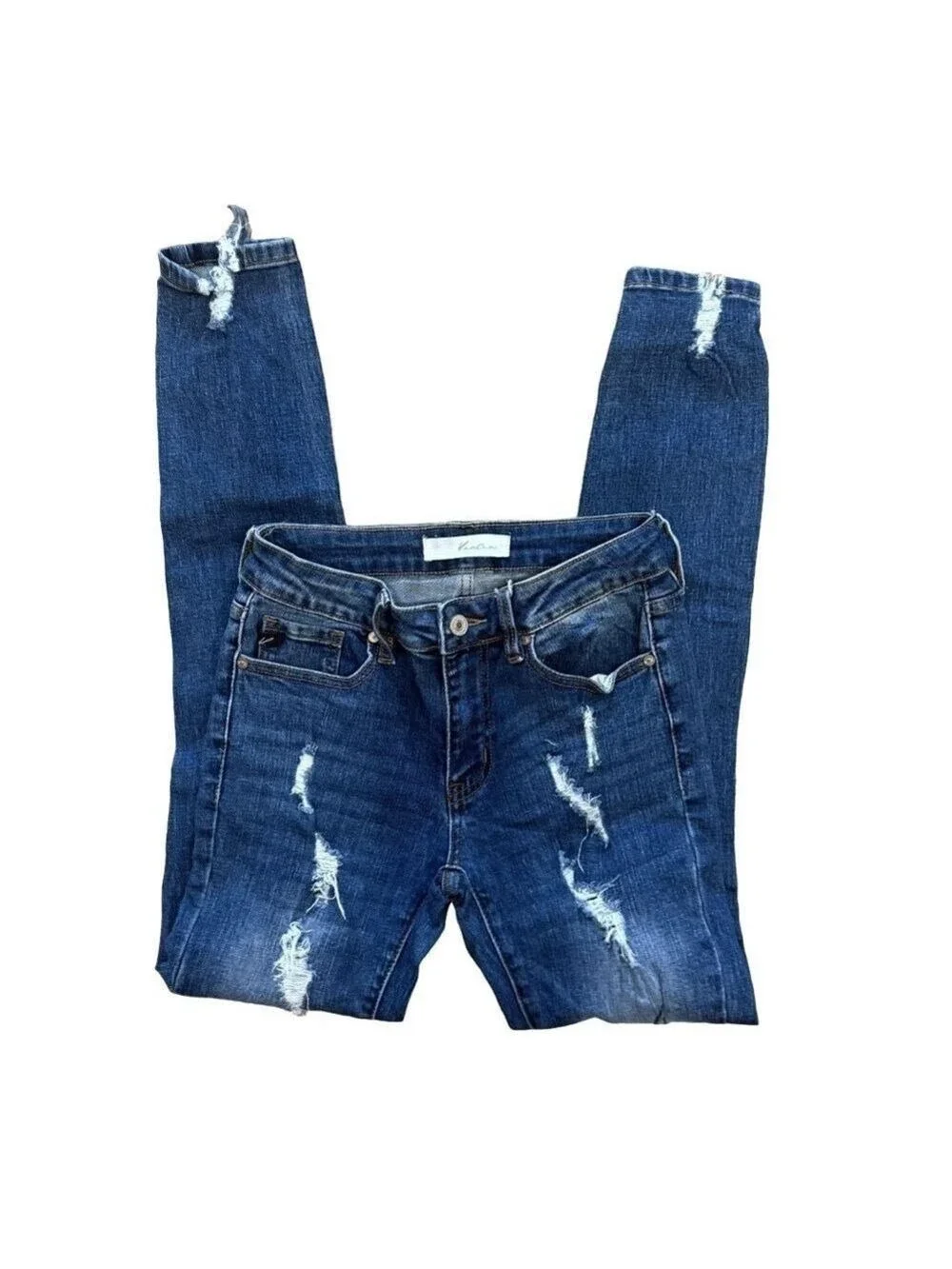 ✨🔥 KANCAN 👖 Women’s Low-Rise Distressed Skinny Jeans 👠 Size 24 🌟💃